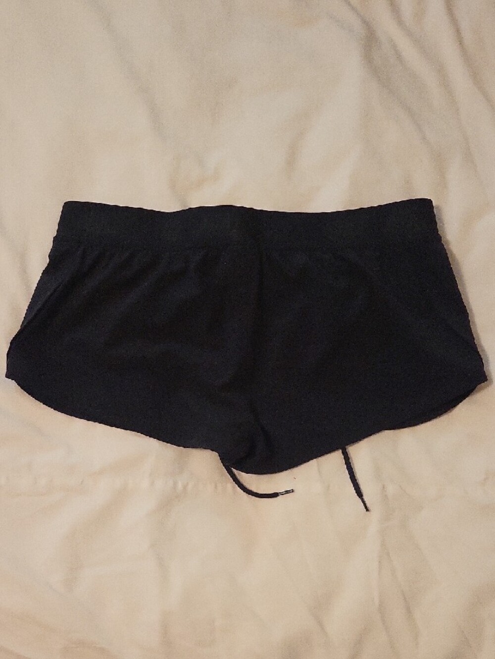 Nike Black Women's Athletic Shorts with White Logo - Picture 4 of 4